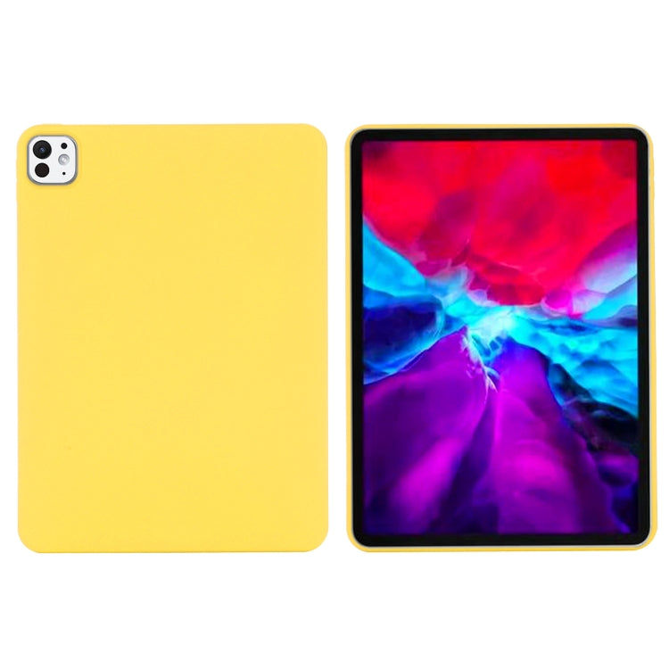 For iPad Pro 11 2024 Pure Color Liquid Silicone Shockproof Tablet Case(Yellow) - iPad Pro 11 2024 Cases by PMC Jewellery | Online Shopping South Africa | PMC Jewellery | Buy Now Pay Later Mobicred