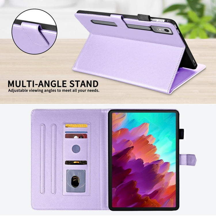 For Lenovo Tab P11 Gen 2 Rhombus Lattice Leather Tablet Case(Purple) - Lenovo by PMC TechLife | Online Shopping South Africa | PMC TechLife | Buy Now Pay Later Mobicred