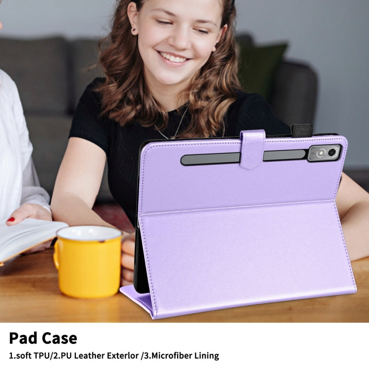 For Lenovo Tab P11 Gen 2 Rhombus Lattice Leather Tablet Case(Purple) - Lenovo by PMC TechLife | Online Shopping South Africa | PMC TechLife | Buy Now Pay Later Mobicred