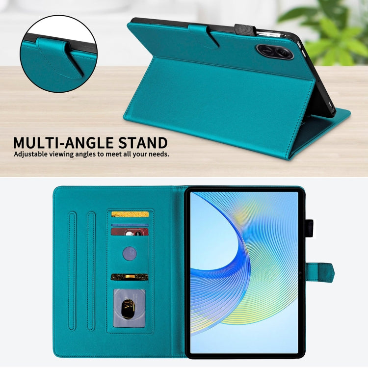For Honor Pad X9 / X8 Pro Rhombus Lattice Leather Tablet Case(Dark Green) - Honor by PMC TechLife | Online Shopping South Africa | PMC TechLife | Buy Now Pay Later Mobicred