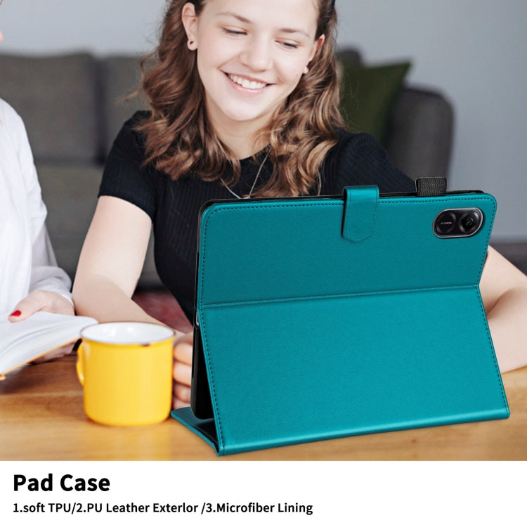 For Honor Pad X9 / X8 Pro Rhombus Lattice Leather Tablet Case(Dark Green) - Honor by PMC TechLife | Online Shopping South Africa | PMC TechLife | Buy Now Pay Later Mobicred