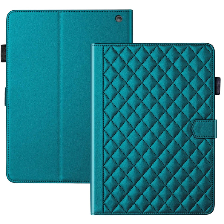 For Amazon Kindle Fire HD10 2023 Rhombus Lattice Leather Tablet Case(Dark Green) - free shipping - PMC TechLife - Order now!