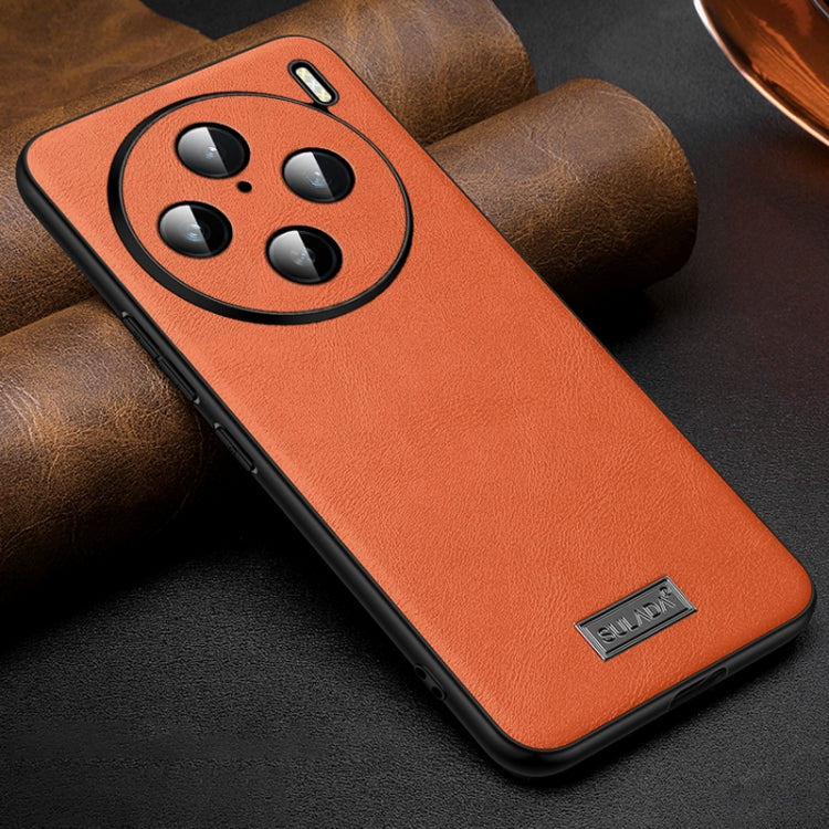 For vivo X100s Pro / X100 Pro SULADA Shockproof TPU + Handmade Leather Phone Case(Orange) - vivo Cases by SULADA | Online Shopping South Africa | PMC Jewellery | Buy Now Pay Later Mobicred