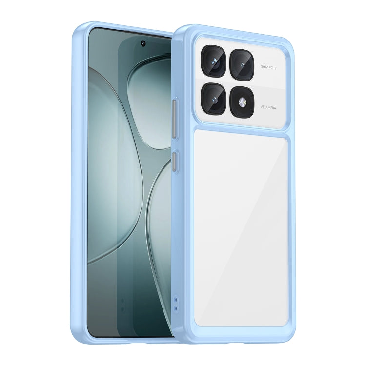 For Redmi K70 Ultra Colorful Series Acrylic Hybrid TPU Phone Case(Blue) - Xiaomi Cases by PMC Jewellery | Online Shopping South Africa | PMC Jewellery | Buy Now Pay Later Mobicred