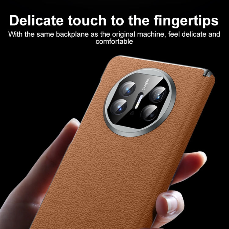 For Huawei Mate X5 SULADA Frameless Top Layer Cowhide Leather + PC Phone Case(Blue) - free shipping - PMC Jewellery - Order now!