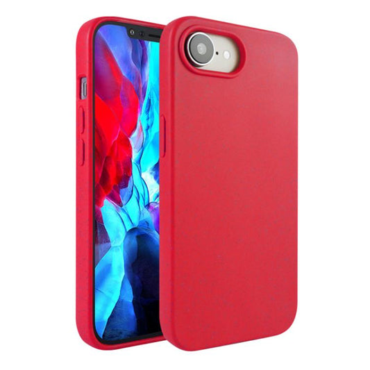 For iPhone 16e Wheat Straw TPU Phone Case(Red) - iPhone 16e Cases by PMC Jewellery | Online Shopping South Africa | PMC Jewellery | Buy Now Pay Later Mobicred