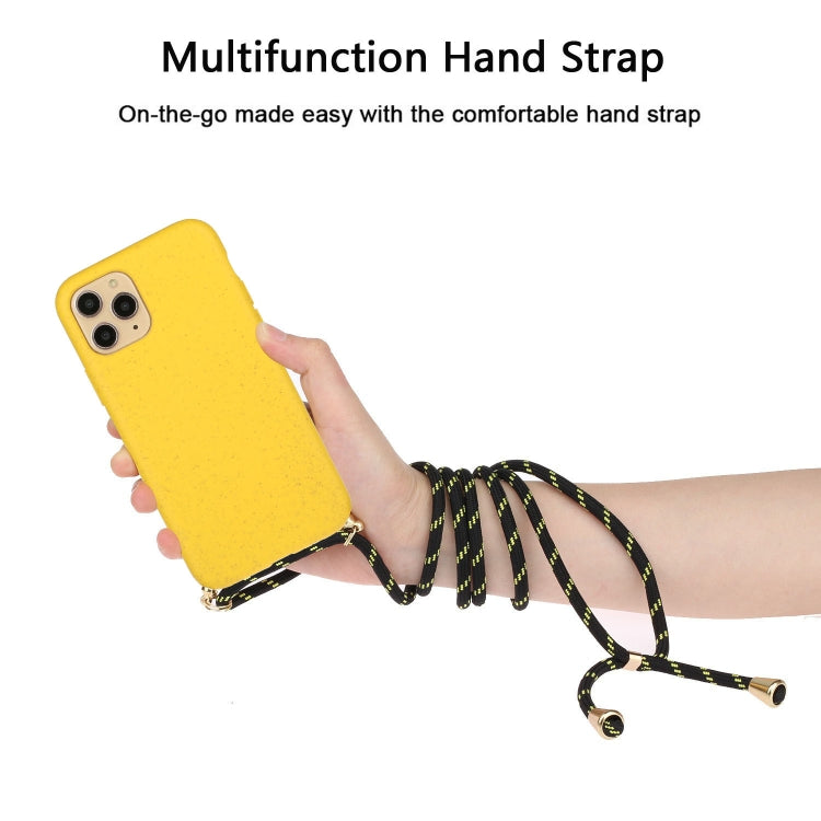 For iPhone 16 Pro Max Wheat Straw Material + TPU Phone Case with Lanyard(Pink) - iPhone 16 Pro Max Cases by PMC TechLife | Online Shopping South Africa | PMC TechLife | Buy Now Pay Later Mobicred