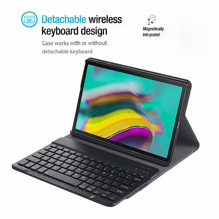ST500 For Samsung Galaxy Tab A7 T500/T505 10.4 inch 2020 Ultra-thin Detachable Bluetooth Keyboard Leather Tablet Case with Stand & Sleep Function & Backlight(Gold) - Samsung Keyboard by PMC TechLife | Online Shopping South Africa | PMC TechLife