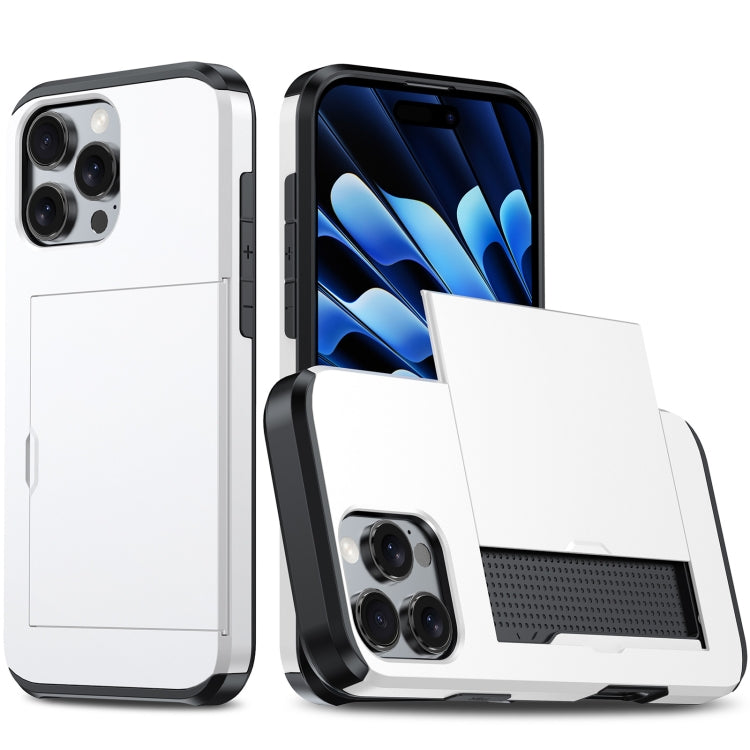 For iPhone 16 Pro Shockproof Armor Phone Case with Card Slot(White) - iPhone 16 Pro Cases by PMC Jewellery | Online Shopping South Africa | PMC Jewellery | Buy Now Pay Later Mobicred