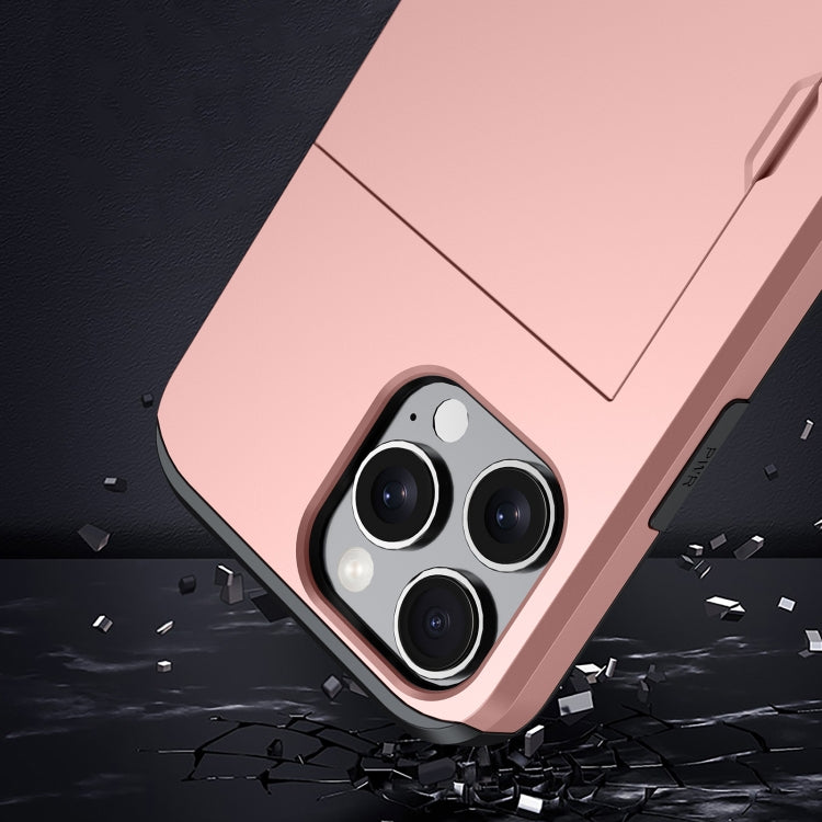 For iPhone 16 Pro Shockproof Armor Phone Case with Card Slot(Silver) - iPhone 16 Pro Cases by PMC TechLife | Online Shopping South Africa | PMC TechLife | Buy Now Pay Later Mobicred