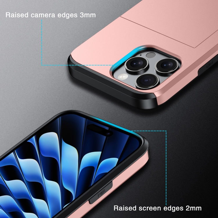 For iPhone 16 Shockproof Armor Phone Case with Card Slot(Silver) - iPhone 16 Cases by PMC TechLife | Online Shopping South Africa | PMC TechLife | Buy Now Pay Later Mobicred
