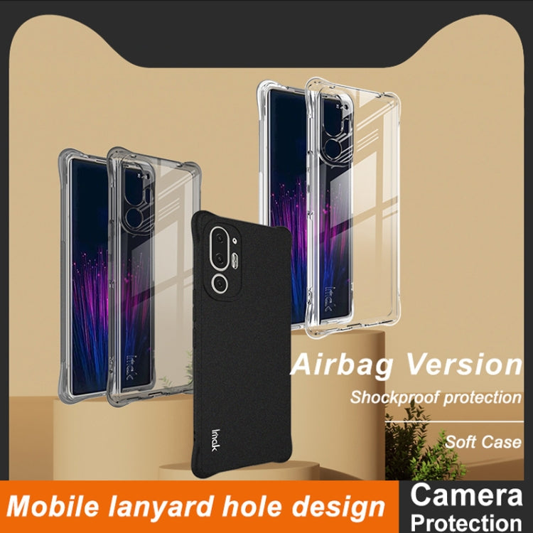 For HTC U24 Pro imak Shockproof Airbag TPU Phone Case(Transparent) - More Brand by imak | Online Shopping South Africa | PMC Jewellery | Buy Now Pay Later Mobicred