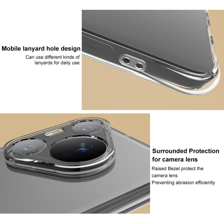 For HTC U24 Pro imak Shockproof Airbag TPU Phone Case(Transparent) - More Brand by imak | Online Shopping South Africa | PMC Jewellery | Buy Now Pay Later Mobicred