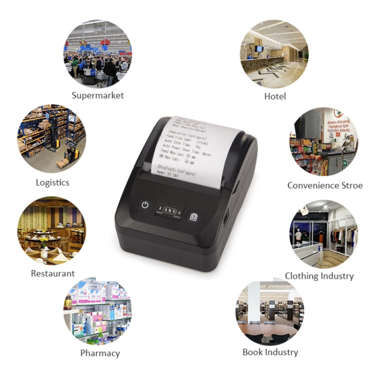 BT-581 58mm USB-C/Type-C + Bluetooth Portable Thermal Printer(US Plug) - Printer by PMC Jewellery | Online Shopping South Africa | PMC Jewellery | Buy Now Pay Later Mobicred