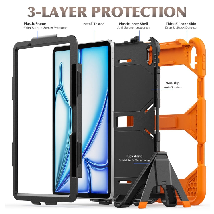 For iPad Air 11 2025 / 2024 Colorful Silicone Heavy Duty Hybrid PC Tablet Case(Orange) - free shipping - PMC TechLife - Order now!