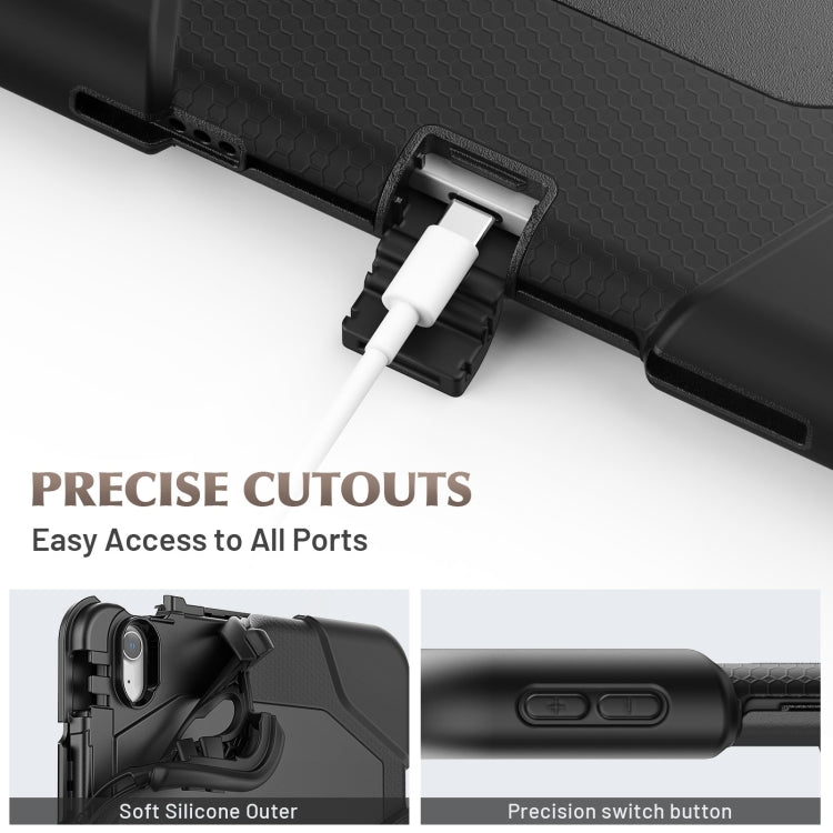 For iPad Air 11 2025 / 2024 Colorful Silicone Heavy Duty Hybrid PC Tablet Case(Black) - iPad Air 11 2025 / 2024 Cases by PMC TechLife | Online Shopping South Africa | PMC TechLife | Buy Now Pay Later Mobicred