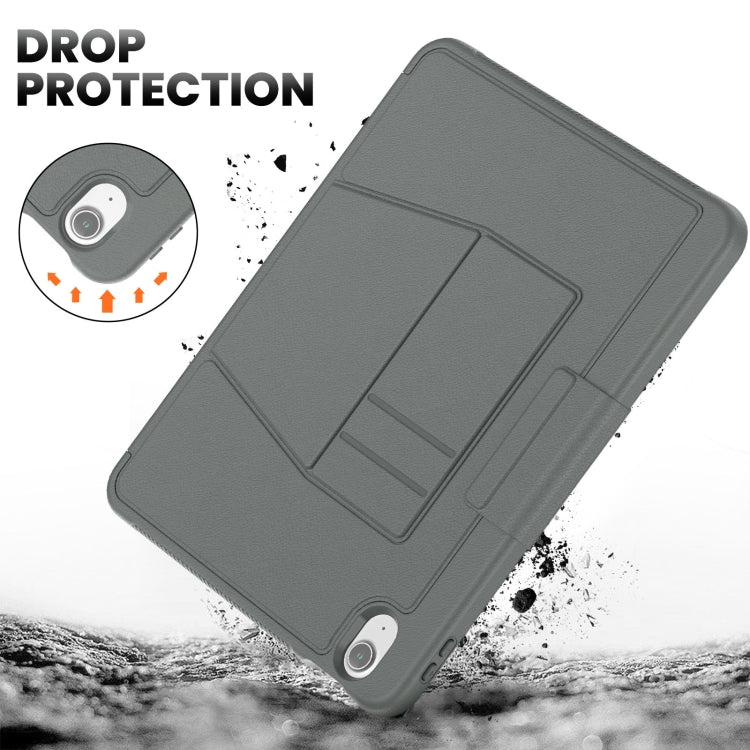 For iPad Air 11 2024 Smart B Magnetic Holder Leather Tablet Case(Grey) - iPad Air 11 2024 Cases by PMC TechLife | Online Shopping South Africa | PMC TechLife | Buy Now Pay Later Mobicred