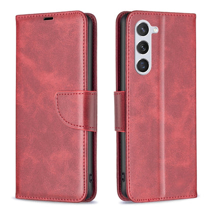 For Samsung Galaxy S25 5G Lambskin Texture Pure Color Flip Leather Phone Case(Red) - Galaxy S25 5G Cases by PMC Jewellery | Online Shopping South Africa | PMC Jewellery | Buy Now Pay Later Mobicred