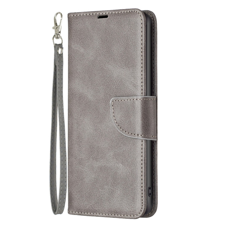 For Samsung Galaxy S25 Ultra 5G Lambskin Texture Pure Color Flip Leather Phone Case(Grey) - Galaxy S25 Ultra 5G Cases by PMC Jewellery | Online Shopping South Africa | PMC Jewellery | Buy Now Pay Later Mobicred