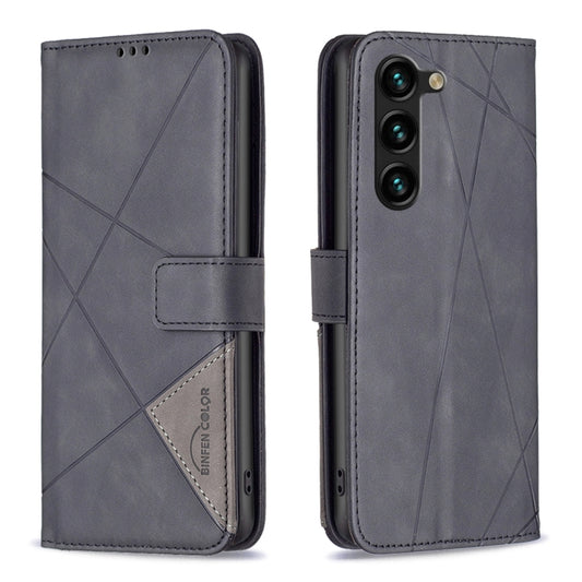 For Samsung Galaxy S25+ 5G Magnetic Buckle Rhombus Texture Leather Phone Case(Black) - Galaxy S25+ 5G Cases by PMC Jewellery | Online Shopping South Africa | PMC Jewellery | Buy Now Pay Later Mobicred