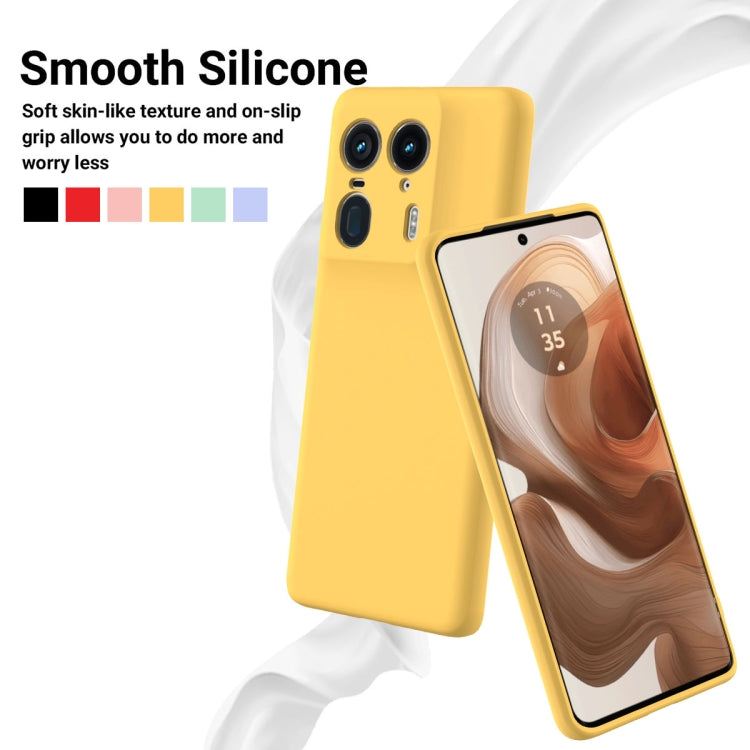 For Motorola Moto X50 Ultra Solid Color Liquid Silicone Dropproof Full Coverage Phone Case(Yellow) - free shipping - PMC TechLife - Order now!