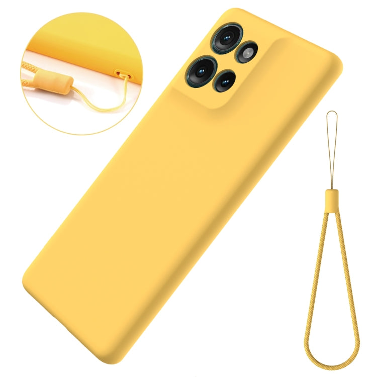 For Motorola Edge 50 Solid Color Liquid Silicone Dropproof Full Coverage Phone Case(Yellow) - free shipping - PMC TechLife - Order now!