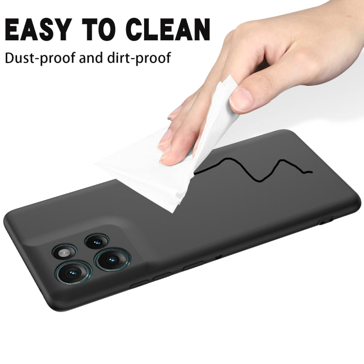 For Motorola Edge 50 Solid Color Liquid Silicone Dropproof Full Coverage Phone Case(Black) - free shipping - PMC TechLife - Order now!