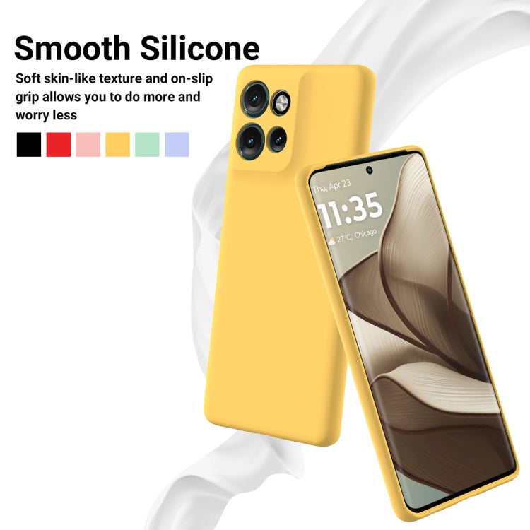 For Motorola Edge 50 Neo / Moto S50 Solid Color Liquid Silicone Dropproof Full Coverage Phone Case(Yellow) - free shipping - PMC TechLife - Order now!