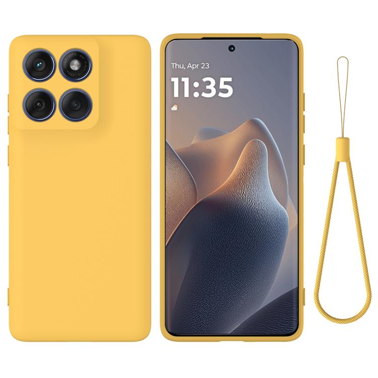 For Motorola Edge 60s Solid Color Liquid Silicone Dropproof Full Coverage Phone Case(Yellow) - free shipping - PMC TechLife - Order now!