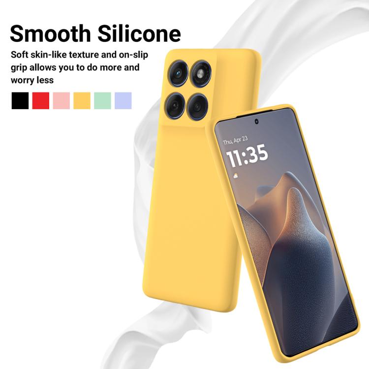 For Motorola Edge 60s Solid Color Liquid Silicone Dropproof Full Coverage Phone Case(Yellow) - free shipping - PMC TechLife - Order now!