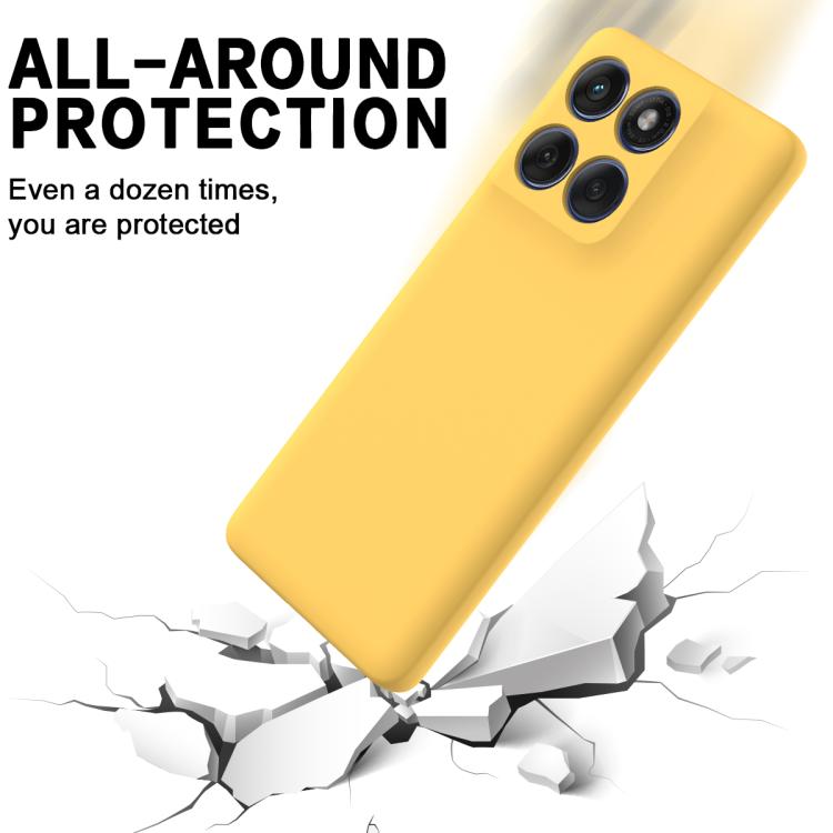 For Motorola Edge 60s Solid Color Liquid Silicone Dropproof Full Coverage Phone Case(Yellow) - free shipping - PMC TechLife - Order now!