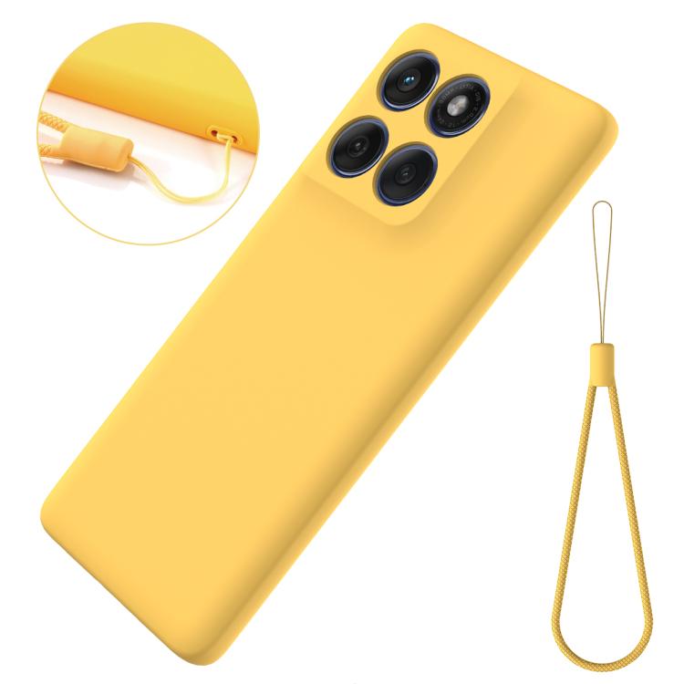 For Motorola Edge 60s Solid Color Liquid Silicone Dropproof Full Coverage Phone Case(Yellow) - free shipping - PMC TechLife - Order now!