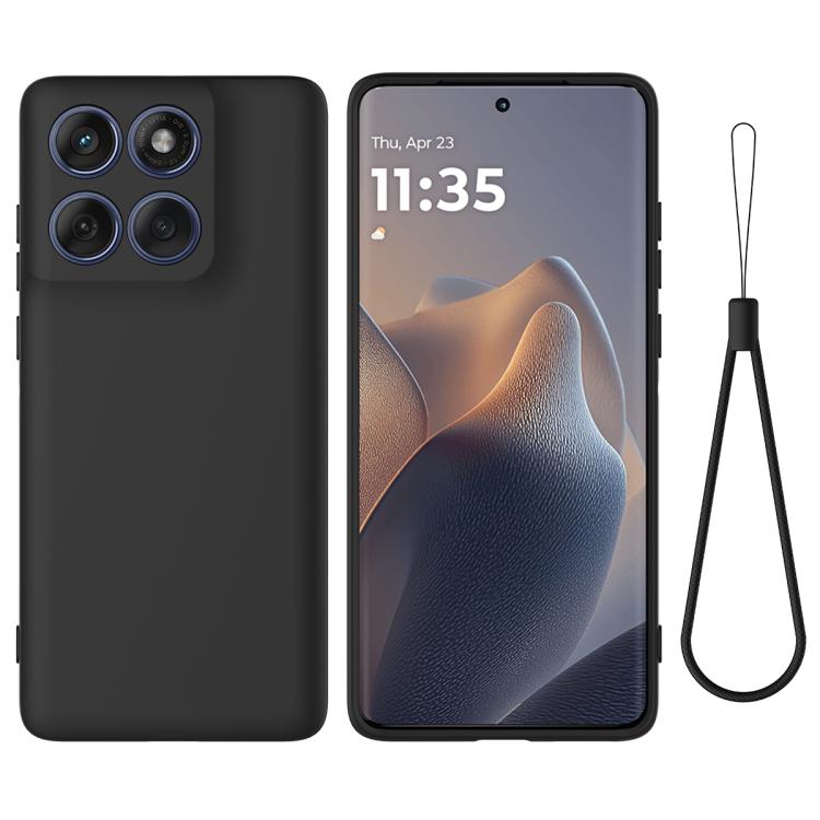 For Motorola Edge 60s Solid Color Liquid Silicone Dropproof Full Coverage Phone Case(Black) - free shipping - PMC TechLife - Order now!