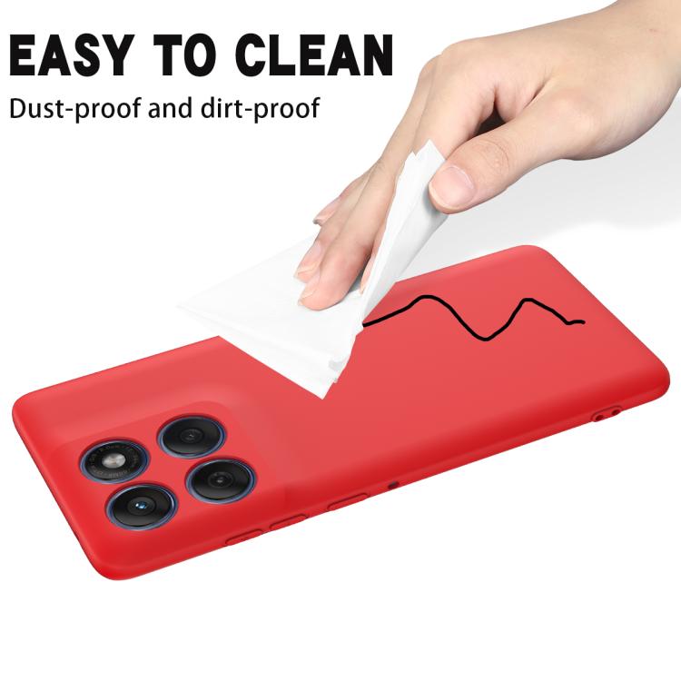 For Motorola Edge 60 Pro Solid Color Liquid Silicone Dropproof Full Coverage Phone Case(Red) - free shipping - PMC TechLife - Order now!
