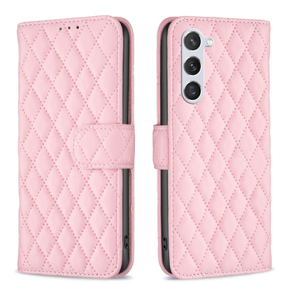 For Samsung Galaxy S25 5G Diamond Lattice Wallet Flip Leather Phone Case(Pink) - Galaxy S25 5G Cases by PMC Jewellery | Online Shopping South Africa | PMC Jewellery | Buy Now Pay Later Mobicred