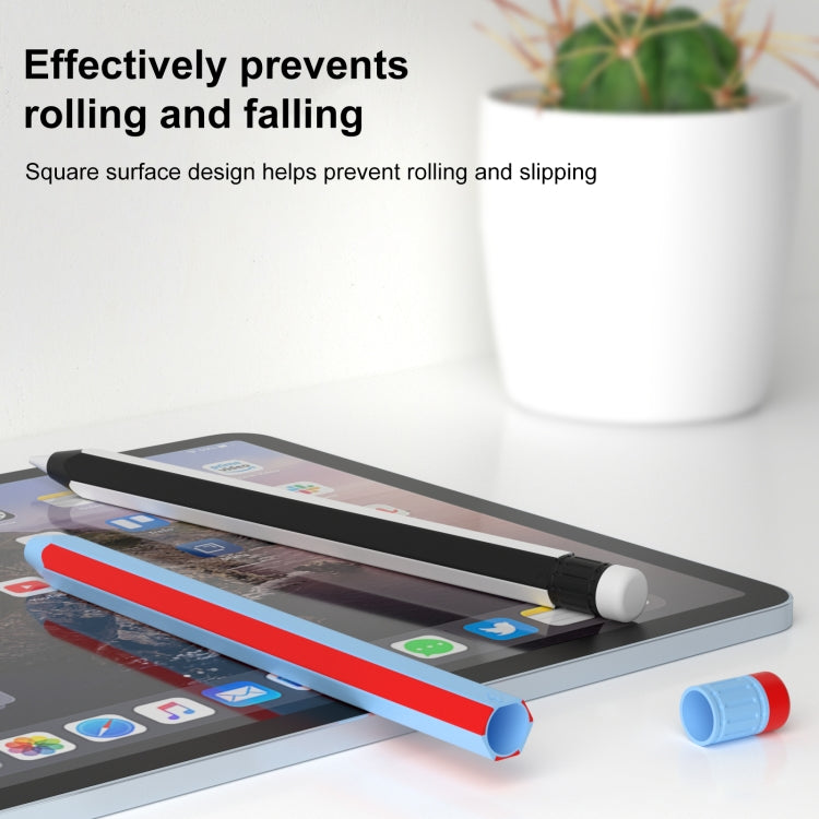 For Apple Pencil 2 / Pencil Pro Colorful Pencil Style Stylus Silicone Protective Case(Blue Red) - Pencil Accessories by PMC Jewellery | Online Shopping South Africa | PMC Jewellery | Buy Now Pay Later Mobicred