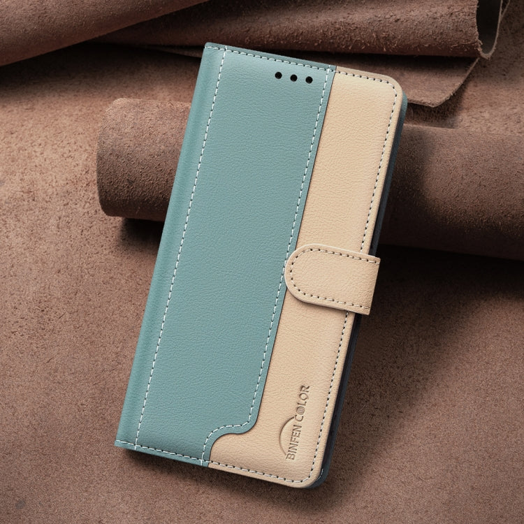 For Google Pixel 9 Pro Color Matching RFID Anti-theft Leather Phone Case(Green) - Google Cases by PMC TechLife | Online Shopping South Africa | PMC TechLife | Buy Now Pay Later Mobicred