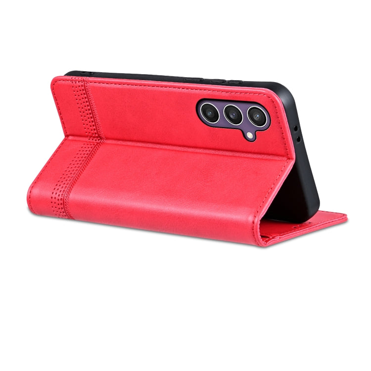 For Samsung Galaxy S24 FE 5G AZNS Magnetic Calf Texture Flip Leather Phone Case(Red) - Galaxy S24 FE 5G Cases by AZNS | Online Shopping South Africa | PMC Jewellery | Buy Now Pay Later Mobicred