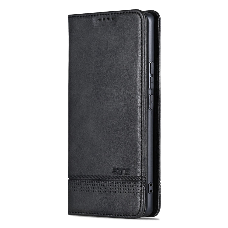 For Samsung Galaxy S25 5G AZNS Magnetic Calf Texture Flip Leather Phone Case(Black) - Galaxy S25 5G Cases by AZNS | Online Shopping South Africa | PMC Jewellery | Buy Now Pay Later Mobicred