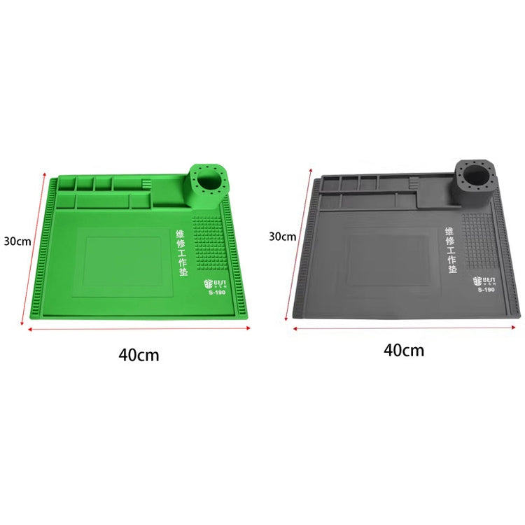 BEST S-190 High-temperature Resistant Silicone Pad Workbench Pad(Grey) - Working Mat by BEST | Online Shopping South Africa | PMC Jewellery | Buy Now Pay Later Mobicred