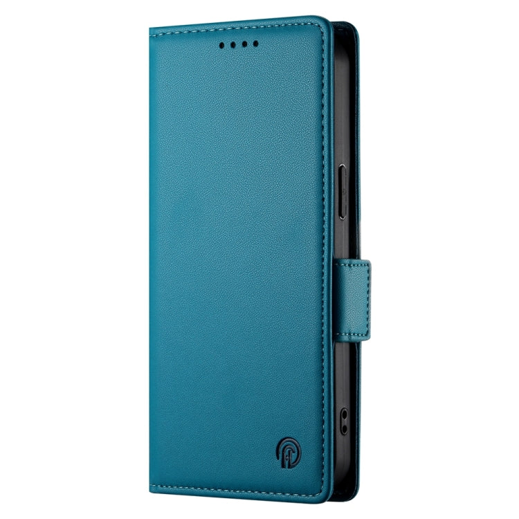 For Google Pixel 9 Pro Side Buckle Magnetic Frosted Leather Phone Case(Blue) - Google Cases by PMC TechLife | Online Shopping South Africa | PMC TechLife | Buy Now Pay Later Mobicred