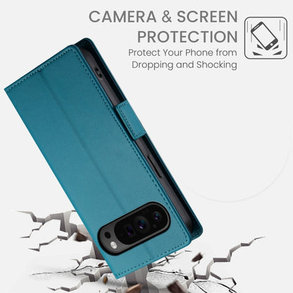 For Google Pixel 9 Pro Side Buckle Magnetic Frosted Leather Phone Case(Blue) - Google Cases by PMC Jewellery | Online Shopping South Africa | PMC Jewellery | Buy Now Pay Later Mobicred