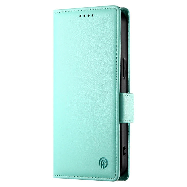 For Google Pixel 9 Pro Side Buckle Magnetic Frosted Leather Phone Case(Mint Green) - Google Cases by PMC Jewellery | Online Shopping South Africa | PMC Jewellery | Buy Now Pay Later Mobicred