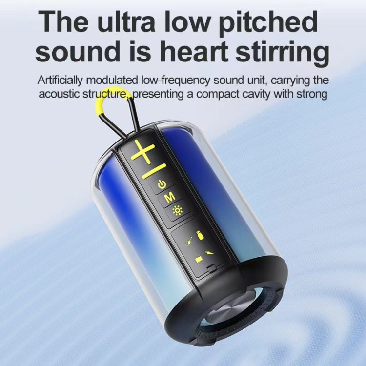 AEC S16 Portable LED Light Rainbow RGB Bluetooth Wireless TWS Speaker(Black) - free shipping - PMC Jewellery - Order now!