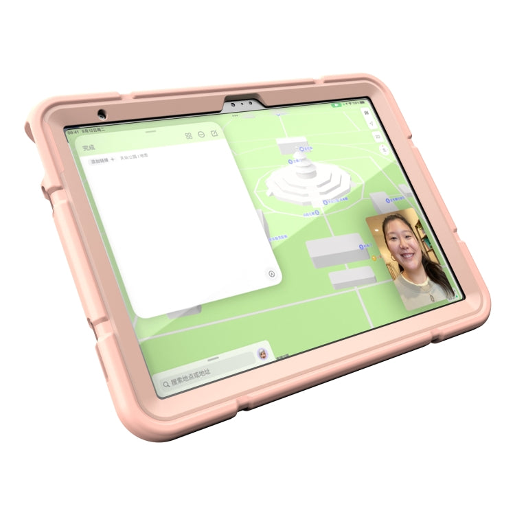 For iPad Air 11 2024 Armor Holder Silicone Hybrid PC Tablet Case(Rose Gold) - iPad Air 11 2024 Cases by PMC Jewellery | Online Shopping South Africa | PMC Jewellery | Buy Now Pay Later Mobicred