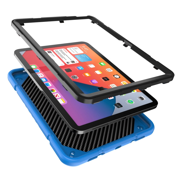 For iPad Air 11 2025 / 2024 Armor Holder Silicone Hybrid PC Tablet Case(Blue) - iPad Air 11 2025 / 2024 Cases by PMC TechLife | Online Shopping South Africa | PMC TechLife | Buy Now Pay Later Mobicred