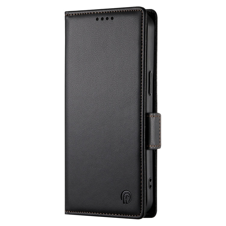 For iPhone 16 Pro Side Buckle Magnetic Frosted Leather Phone Case(Black) - iPhone 16 Pro Cases by PMC TechLife | Online Shopping South Africa | PMC TechLife | Buy Now Pay Later Mobicred