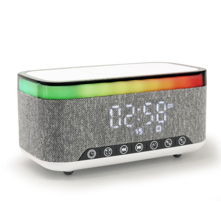 AEC S300 Portable 10W Power Multifunction Bluetooth Speaker Alarm Clock Wireless Charger(White) - free shipping - PMC Jewellery - Order now!