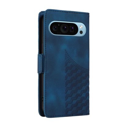 For Google Pixel 9 / 9 Pro Embossed Rhombus Starry Leather Phone Case(Blue) - Google Cases by PMC Jewellery | Online Shopping South Africa | PMC Jewellery | Buy Now Pay Later Mobicred