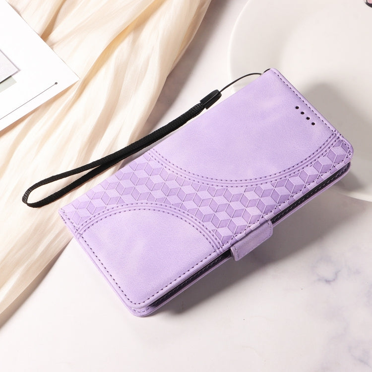 For Google Pixel 9 Pro XL Embossed Rhombus Starry Leather Phone Case(Purple) - Google Cases by PMC TechLife | Online Shopping South Africa | PMC TechLife | Buy Now Pay Later Mobicred